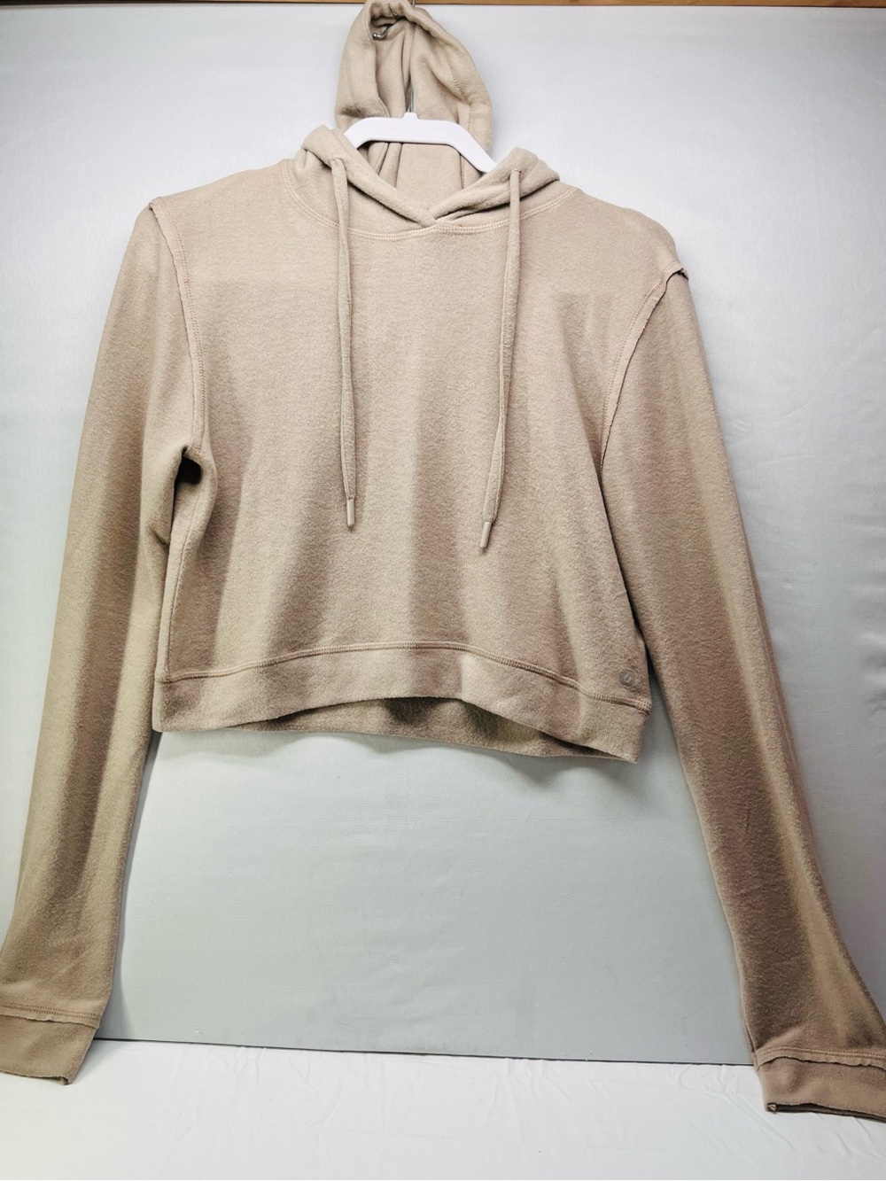 Mono‎ B Cropped Hoodie in Taupe